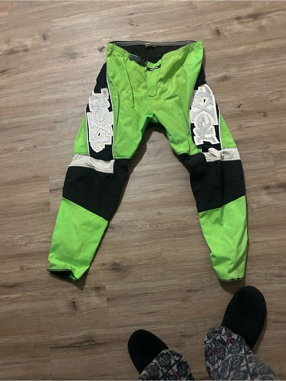 Mossimo Supply Co. Neon Green and Black Riding Pants